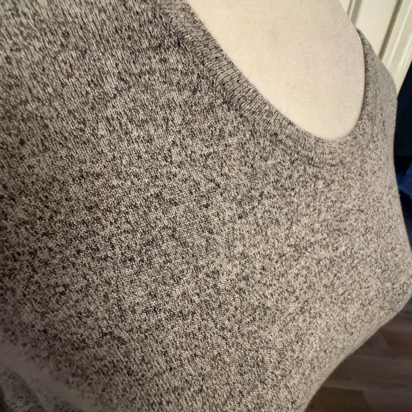 Topshop Heather Gray Tie Front Knit Dress - Picture 6 of 9
